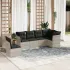 Set mobilier de grădină cu perne, 6 piese, negru, poliratan GartenMobel Dekor