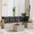 Set mobilier grădină cu perne, 6 piese, gri, poliratan GartenMobel Dekor