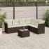 Set canapele de grădină, 7 piese, cu perne, bej, poliratan GartenMobel Dekor
