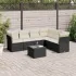 Set canapele de grădină, 7 piese, cu perne, bej, poliratan GartenMobel Dekor
