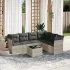 Set canapele de grădină, 7 piese, cu perne, bej, poliratan GartenMobel Dekor
