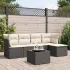 Set mobilier grădină cu perne, 6 piese, gri, poliratan GartenMobel Dekor