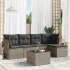 Set mobilier grădină cu perne, 6 piese, gri, poliratan GartenMobel Dekor