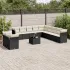 Set canapele de grădină cu perne, 12 piese, maro, poliratan GartenMobel Dekor