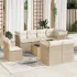 Set canapele de grădină, 9 piese, cu perne, bej, poliratan GartenMobel Dekor