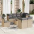 Set canapele de grădină, 9 piese, cu perne, bej, poliratan GartenMobel Dekor