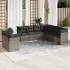 Set mobilier de grădină cu perne, 9 piese, negru, poliratan GartenMobel Dekor