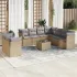Set canapele de grădină cu perne, 10 piese, bej, poliratan GartenMobel Dekor