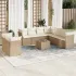 Set canapele de grădină cu perne, 10 piese, bej, poliratan GartenMobel Dekor