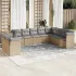 Set canapele de grădină cu perne, 10 piese, maro, poliratan GartenMobel Dekor