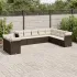 Set canapele de grădină cu perne, 10 piese, maro, poliratan GartenMobel Dekor