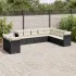 Set canapele de grădină cu perne, 10 piese, maro, poliratan GartenMobel Dekor