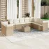 Set canapele de grădină cu perne, 11 piese, negru, poliratan GartenMobel Dekor