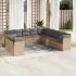 Set canapele de grădină cu perne, 11 piese, gri, poliratan GartenMobel Dekor