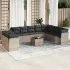 Set canapele de grădină cu perne, 11 piese, negru, poliratan GartenMobel Dekor
