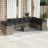 Set canapele de grădină cu perne, 11 piese, negru, poliratan GartenMobel Dekor