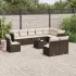 Set canapele de grădină cu perne, 11 piese, gri, poliratan GartenMobel Dekor