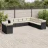 Set canapele de grădină cu perne, 11 piese, gri, poliratan GartenMobel Dekor