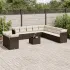 Set canapele de grădină cu perne, 12 piese, maro, poliratan GartenMobel Dekor