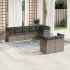 Set mobilier de grădină cu perne, 8 piese, negru, poliratan GartenMobel Dekor