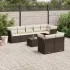 Set canapele de grădină, 9 piese, cu perne, bej, poliratan GartenMobel Dekor