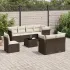 Set canapele de grădină, 9 piese, cu perne, bej, poliratan GartenMobel Dekor