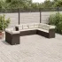 Set mobilier de grădină cu perne, 9 piese, negru, poliratan GartenMobel Dekor