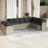 Set canapele de grădină cu perne, 10 piese, maro, poliratan GartenMobel Dekor