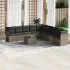 Set canapele de grădină cu perne, 10 piese, negru, poliratan GartenMobel Dekor