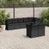 Set mobilier de grădină cu perne, 8 piese, negru, poliratan GartenMobel Dekor