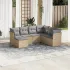 Set canapele de grădină, 7 piese, cu perne, gri, poliratan GartenMobel Dekor