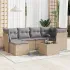 Set canapele de grădină, 7 piese, cu perne, bej, poliratan GartenMobel Dekor