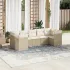 Set canapele de grădină, 7 piese, cu perne, gri, poliratan GartenMobel Dekor