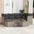 Set canapele de grădină, 7 piese, cu perne, bej, poliratan GartenMobel Dekor