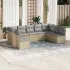 Set canapele de grădină, 9 piese, cu perne, gri, poliratan GartenMobel Dekor