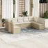 Set canapele de grădină, 9 piese, cu perne, gri, poliratan GartenMobel Dekor