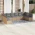Set canapele de grădină cu perne, 10 piese, negru, poliratan GartenMobel Dekor