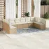 Set canapele de grădină cu perne, 10 piese, negru, poliratan GartenMobel Dekor