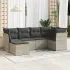 Set mobilier de grădină cu perne, 6 piese, negru, poliratan GartenMobel Dekor