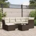 Set canapele de grădină, 7 piese, cu perne, bej, poliratan GartenMobel Dekor