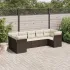Set canapele de grădină, 7 piese, cu perne, gri, poliratan GartenMobel Dekor