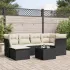 Set canapele de grădină, 7 piese, cu perne, bej, poliratan GartenMobel Dekor