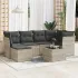 Set canapele de grădină, 7 piese, cu perne, bej, poliratan GartenMobel Dekor