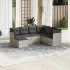 Set canapele de grădină, 7 piese, cu perne, gri, poliratan GartenMobel Dekor