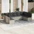 Set canapele de grădină, 9 piese, cu perne, gri, poliratan GartenMobel Dekor