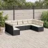 Set canapele de grădină, 9 piese, cu perne, gri, poliratan GartenMobel Dekor