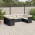 Set canapele de grădină, 9 piese, cu perne, bej, poliratan GartenMobel Dekor