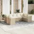 Set canapele de grădină, 9 piese, cu perne, bej, poliratan GartenMobel Dekor