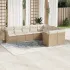 Set canapele de grădină, 9 piese, cu perne, bej, poliratan GartenMobel Dekor