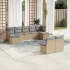 Set canapele de grădină cu perne, 9 piese gri deschis poliratan GartenMobel Dekor